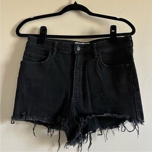 We the free - Free People Black Jean Shorts (zip up)